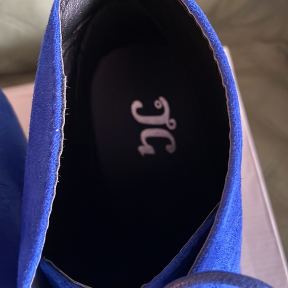 Sz 11M Royal Blue 3” High Heel Boots - Picture 3 of 3